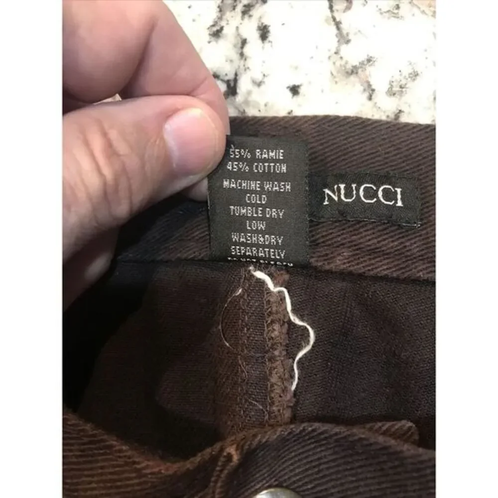 Claudio Nucci Classic‎ Straight Jeans Brown Denim 38x32